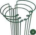 AMAGABELI GARDEN & HOME 6 Pack Plant Support Stakes 10" W x 24" H Heavy Duty Half Round Peony Cage Metal Garden Support Structures Plant Cage with Ties for Indoor Flower Tomato Hydrangea Monstera