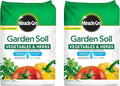 Miracle-Gro 2 Pack Garden Soil with Moisture Control to Prevent Over Watering, In-Ground Vegetable and Herb Gardening, Feeds up to 3 Months, 1.5 Cu Ft