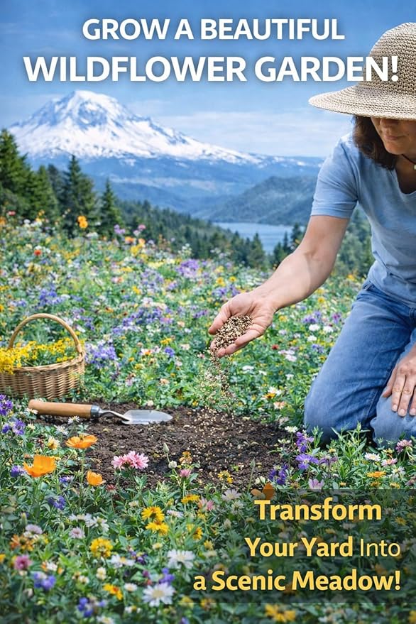 Partial Shade Wildflower Mix - (Seed Packet) - Bring Color to Low-Light Areas That Thrive with Dappled Sun, producing Vibrant Blooms in Yards, Garden beds, Fence Lines, and Woodland Edges.