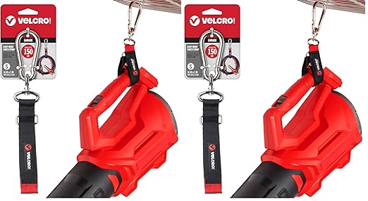 VELCRO Brand Garage Organization Easy Hang Cinch Strap Small, Holds 150 pounds, 16in x 1in, Black, VEL-30801-USA (Pack of 2)