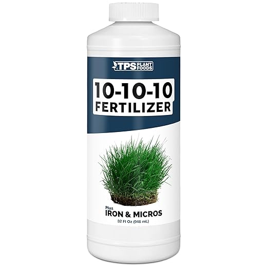 Liquid 10-10-10 Fertilizer for Lawn and Garden – Balanced All-Purpose Plant Food 32 oz (1 Quart)