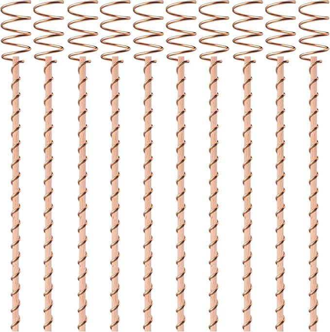 18Pack Electroculture Plant Stakes, 12" Electroculture Copper Gardening Antenna, Copper Coil Plant Stakes for Garden,Garden Stakes for Plants Fruits Vegetables Growth,Eco-Friendly,High-Yield