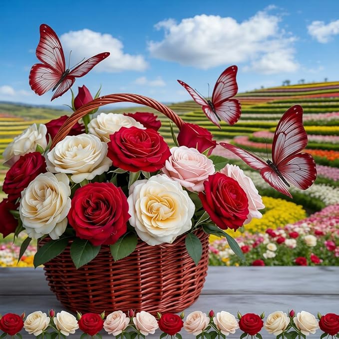 300+ Mixed Climbing Rose Seeds for Planting Outdoors-Hybrid Rare Rose Flower Seeds to Plant,Non-GMO Heirloom Home Great Garden Vine Home Landscape