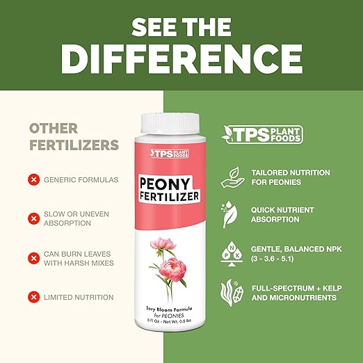 Peony Fertilizer – Liquid Plant Food for Bigger Blooms, Stronger Stems & Healthy Root Development, 8 oz