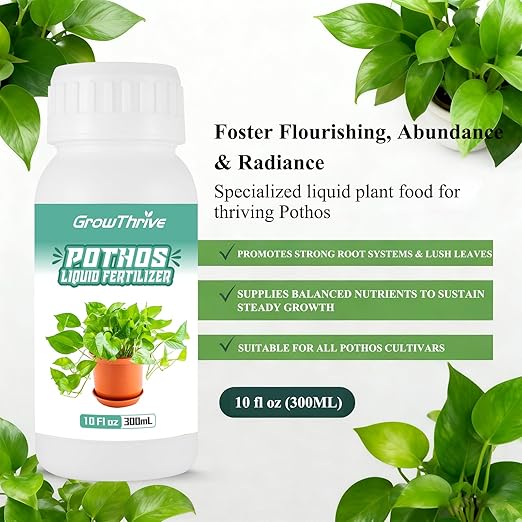 Professional Liquid Pothos Plant Fertilizer, Liquid Plant Food for Houseplants, Snake Plants, Peace Lilies, Flowers, Multi-Purpose Blend & Gardening Supplies 10oz(300ML)