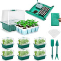 Reusable Seed Starter Tray with 72 Soft Silicone Cells, 6 Pack Seed Starter Kit with Repotting Mat, Humidity Dome and High Lid, Germination Trays for Indoor Greenhouse Seed Starter