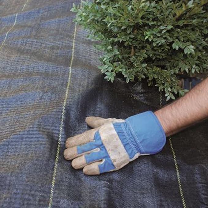 Dewitt 5-Pack Pro-5 Weed Barrier Fabric 5 oz, 5 x 250 Feet – Heavy-Duty Woven Landscape Ground Cover Mat for Raised Garden Bed, Greenhouse Gardening, Outdoor Landscaping, and Commercial Planting