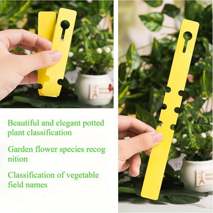 Plant Tree Markers, 600pcs Plastic Hanging Labels with Marker Pen, 6 Colors Adjustable Waterproof Reusable Garden Tags for Nursery and Outdoor Use (Mix Color)