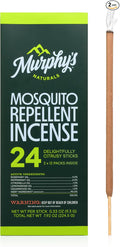 Murphy’s Naturals Mosquito Repellent Incense Sticks, 24 Count, Insect Repellent with Citronella for Outdoor Yard, 2.5+ Hours per Stick