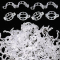 50pcs Plastic Support Clips - Tomato Clips for String Trellis, Grape Vine Clips for Garden Netting Climbing Plants, Secured Plastic Plant Clip for Fixing Stem and Vine (50, White)