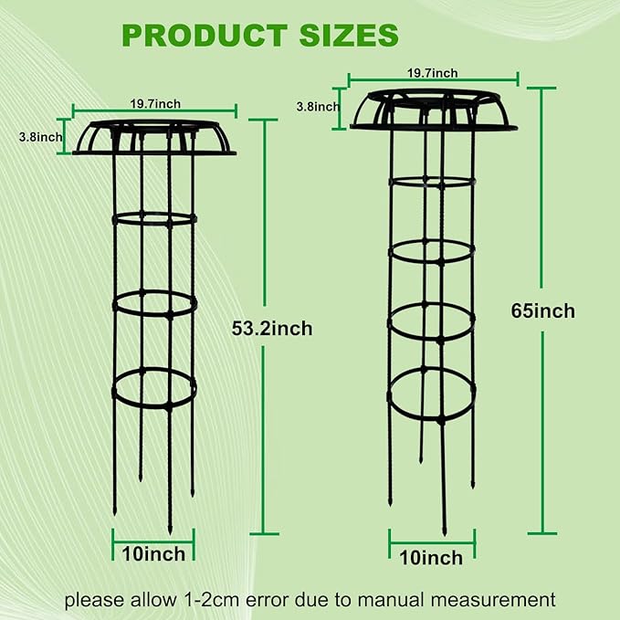 Garden Trellis for Climbing Plants Outdoor, 4.4 Feet Trellis for Climbing Plants, Sturdy Plant Support Trellis for Flowers Vegetable Fruits Vines