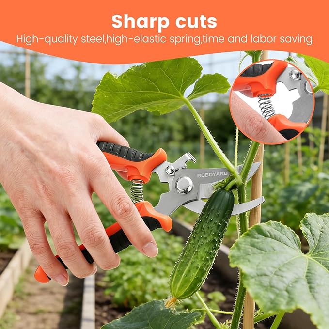 6-Piece Gardening Tools Set, Includes Trowel, Pruning Shear, Cultivator & More for Indoor Outdoor Plant Care, Aluminum Alloy Garden Kit with Ergonomic Non-Slip Handles