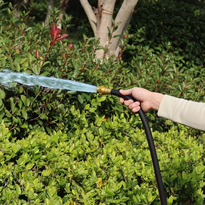 5/8 in. × 75 ft. High Flow Heavy Duty Garden Hose Flexible Hybrid Rubber Water Hose, No Memory Durable Premium Water Hose for Watering, Irrigation, Water Transfer Pump