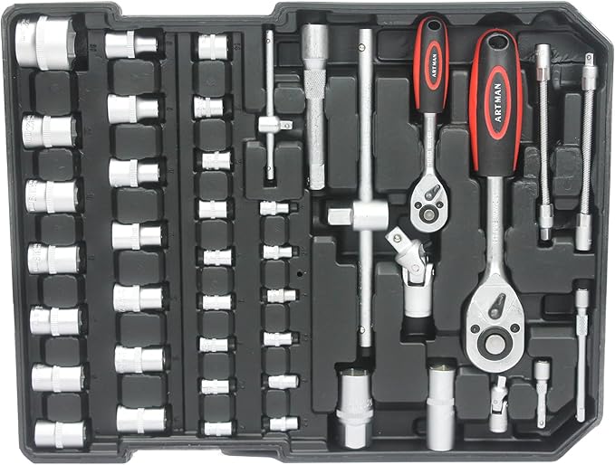 899pcs Artman Tool Set Tool Set Mechanics Kit, General Household Hand Tool Set for Home, Rolling Tool Box with Wheels - Perfect for Craftsman, Diyer, Handyman (White)