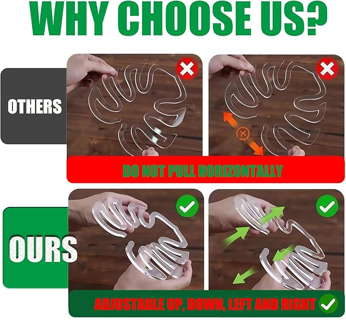 4PACKS Unique & Aesthetic Monstera Leaf Shape Grapple Plant Support, Grappler Rings, Plant Support Monstera with Ties, Keeps Plants Tame & Growing Vertical (Transparent)