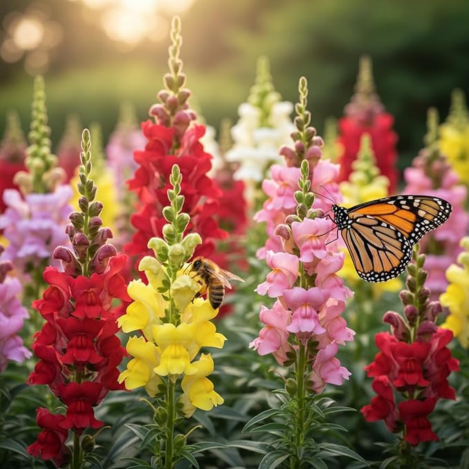 6000 Pcs Snapdragon Seeds for Planting Outdoor Garden, Snap Dragon Seeds for Planting Flowers, Pollinator-Friendly Color Mix, Annual Antirrhinum Majus