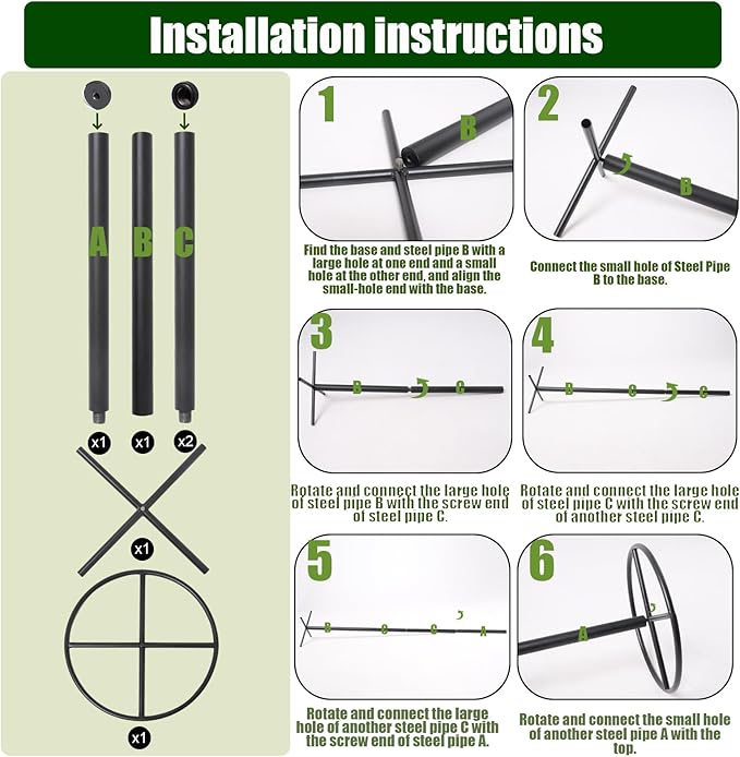 60-Inch Dragon Fruit Trellis - 2 Durable Metal Supports for Climbing Plants, Easy to Assemble Outdoor Garden Trellis for Dragon Fruit Enthusiasts