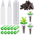 24Pcs Seed Pod Kit, Hydroponic Garden Accessories Pod Kit with Grow Sponges, Grow Baskets, Stickers, Grow Domes for Seed Starting System