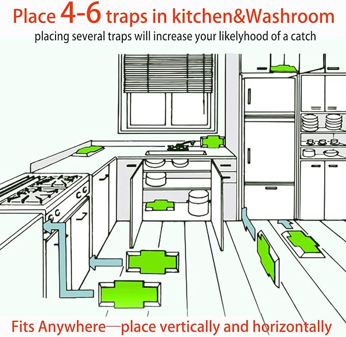 Roach Traps Indoor,Cockroach Trap,Roach Motel,Roach Traps Indoor for Home -15 Pack