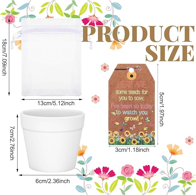 Ctosree 48 Sets End of Year Gifts to Student from Teacher Wildflower Seed Packets Keep Growing Stay Amazing Self Adhesive Seed Envelopes Small Seeds Storage Packets for Graduation Students Favors