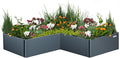 Vego garden Raised Garden Bed, 17" Tall 83" x 83" L-Shaped Modern Raised Garden Beds Kit, Metal Planter Box for Vegetables, Flowers & Fruits, Midnight Blue