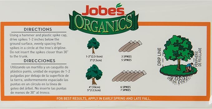 Jobe’s Garden Fertilizer Spikes, Easy Plant Care Slow Release Fertilizer for Fruit and Citrus Plants and Trees, 5 Count