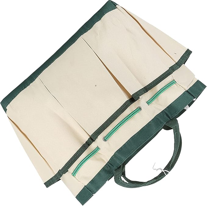 Generic Large Capacity Garden Tote Bag, Portable Tool Storage with 9 Pockets for Gardening, Wear Oxford Cloth with Elastic Fixing Band, for Multiple Tools
