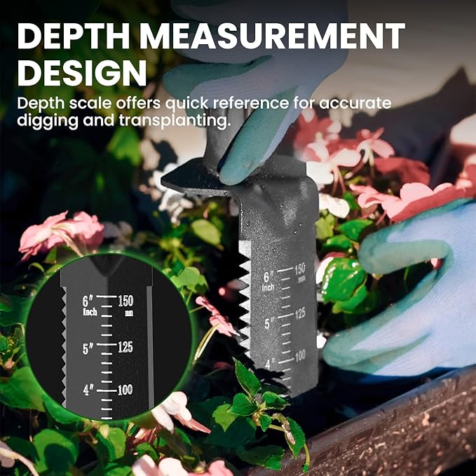 GreenRex Metal Detector Shovel, Heavy Duty Double Serrated Digging Tool and Metal Detector Accessories with Sheath, Gardening Tools for Weeding, Planting, Camping, Treasure Hunting
