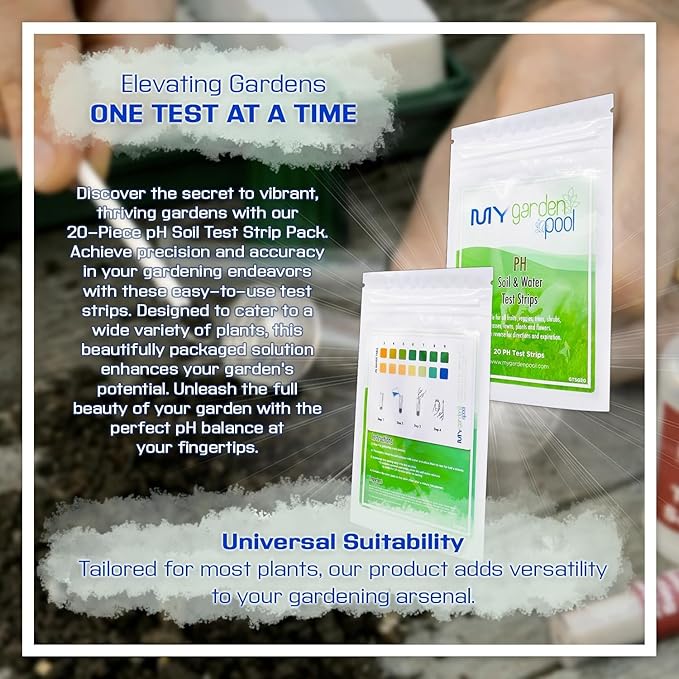 Coast of Maine AL3500 Acid-Loving Planting Soil 20 qt with My Garden Pool 7-in-1 Soil Test Strips, 20 ct. and Claw Gardening Gloves