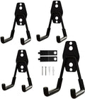 Garage Hooks Heavy Duty with Anti-Slip Coating, Steel Utility Ladder Hooks for Hanging Garden Tools, Hoses, Ropes, Bikes and More (4, 3in)