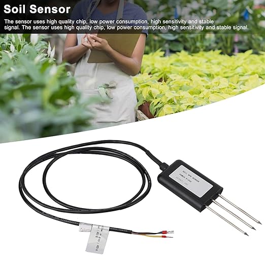 Fdit Soil NPK Sensor, Soil Nutrient Intelligent Fertilizer Detector Garden Lawn NPK Tester Meter