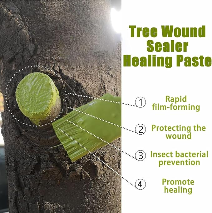 Tree Wound Sealer & Dressing, New 500g Tree Pruning Sealer for Cut, Damaged Bark, Grafting – Effective Tree Repair Sealant for Shrub, Bonsai, Rose, Orchard | Horticulture Grade Seal Formula