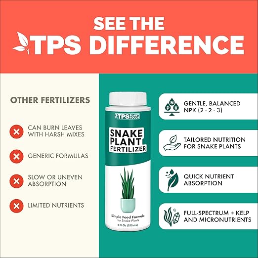 Snake Plant Fertilizer – Liquid Plant Food for Upright Growth, Strong Roots & Rich Green Leaves, 8 oz