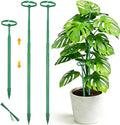 Telescoping Monstera Plant Support Stakes, 12.5IN to 48.4IN Adjustable Length, Extendable Plant Stakes for Indoor Plants, Premium Stainless Steel Material Plants Sticks for Orchids, Tomatoes- 3Pack