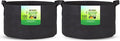 247Garden 2-Pack 200 Gallon Grow Bags/Aeration Fabric Pots w/Handles (300 GSM, Black, 24H x 50D)