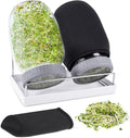 Kikerike Seed Sprouting Jar Kit with 2 Wide Mouth Mason Jars Bean Sprouts Growing Kit Microgreens Growing Jar with Mesh Screen Lids Sprouter Sprouts Maker for Growing Broccoli, Alfalfa, Mung Bean