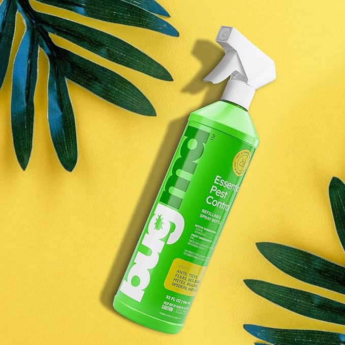 BugMD Empty Refillable Spray Bottle 32 oz. for Use Pest Control Essential Oil Concentrate (Sold Separately), Spray Bottle with 3 Sprays Modes