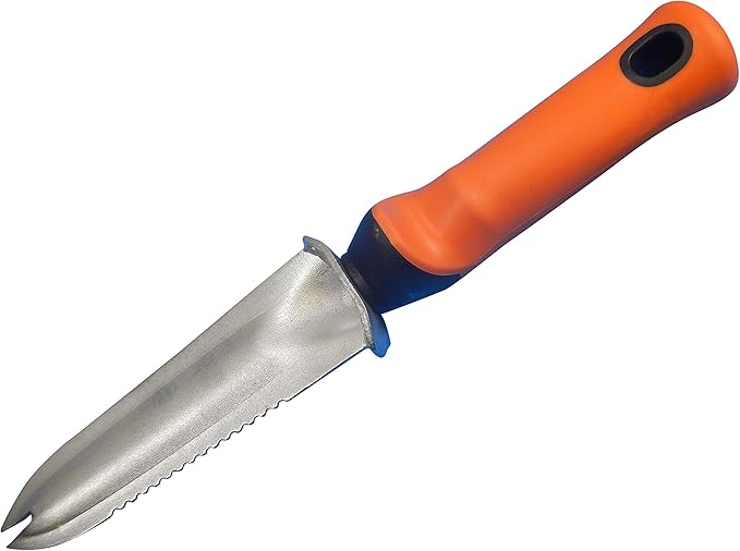 Heavy Duty 13.5" Digging Knife WITH FREE SHEATH for Metal Detecting, Prospecting with Comfortable Rubber Handle