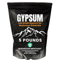 Gypsum Powder for Mushroom Substrate (5 lb) | Lab Grade | Packed in a HEPA-Filtered Facility | Highly Soluble for Growing Mushrooms | Soil Conditioner | (Calcium Sulfate Dihydrate) (5 Pounds)