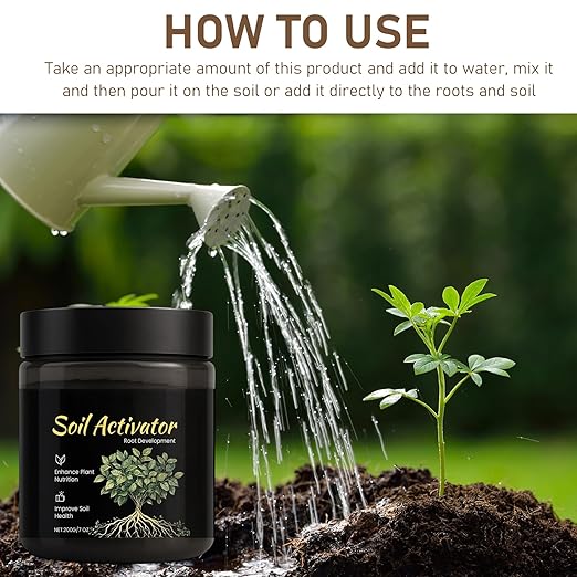 Soil Activator, Soil Revitalizer & Soil Conditioner for Plants, Supports Root Development & Nutrient Absorption for Lawn Garden Indoor Outdoor Plants, 200G*2