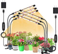 3head Plant Lights, 2Pack Grow Lights for Seed Starting, Full Spectrum Growing Lamps with Clip for Indoor Plants, Auto ON & Off Timer 3/9/12H, 3 Switch Modes, 10-Level Dimmable Brightness