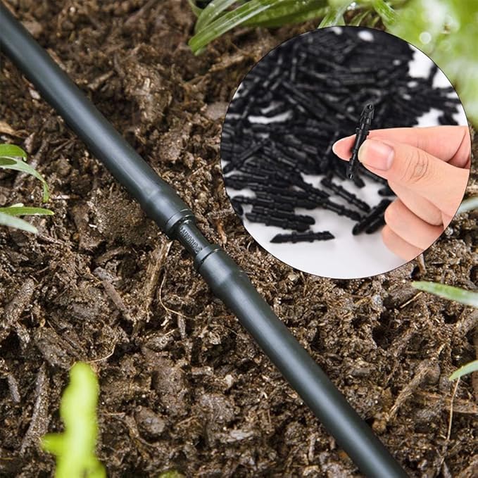 50 Pieces Barbed 1/4"-Inch Drip Coupling, Irrigation Coupler for Drip or Sprinkler System for Drip or Sprinkler System