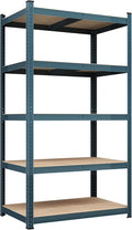 Yaheetech Storage Shelves, 5 Tier Heavy Duty Adjustable Metal Shelving Unit, Industrial Utility Rack for Garage Warehouse Pantry Closet (35.5 W x 16 D x 71 H Inches, Neptune Blue)