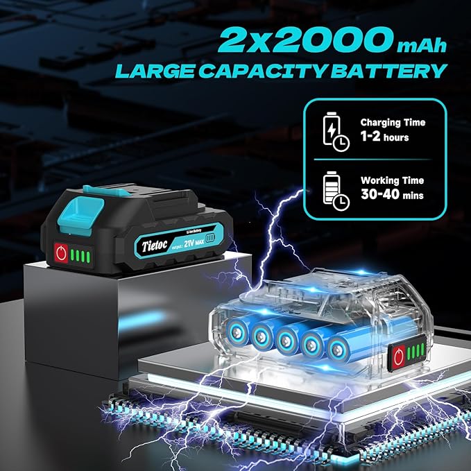 Mini Chainsaw Cordless, 8 Inch & 6 Inch Portable Electric Chainsaw,Battery Powered Handheld Power Chain Saw with 2 Batteries and Auto Oil,for Tree Trimm,Cutting Wood,Garden Tool,Gift for Men Women