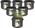 6-Pack 20 Gallon Grow Bags, 300g Non-Woven Fabric Planting Bags with Handles, Breathable Drainable Planter Bags for Vegetables, Flowers and Indoor Outdoor Gardening