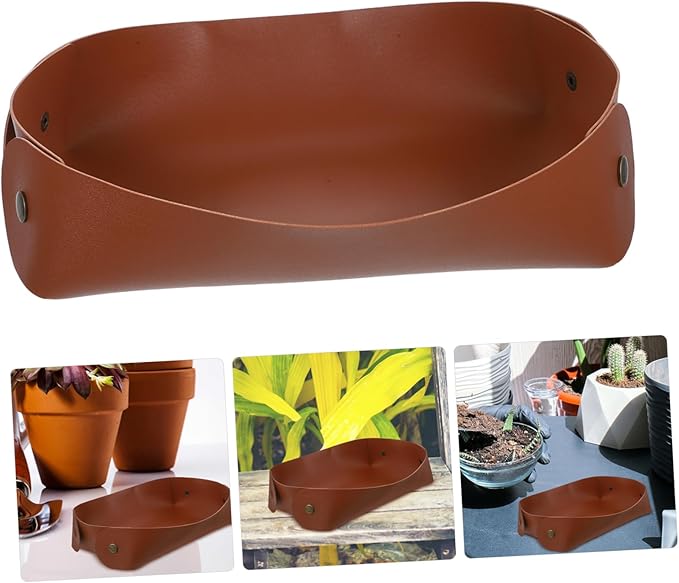 1pc Gardening Tools Organizer Pu Leather Storage Box for Planting Supplies Multi-Functional Container for Easy Access to Garden Accessories Portable and Gardening Holder