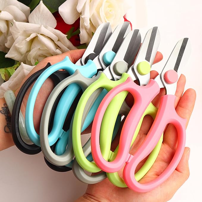 Gardening Scissor Purple Sharp Blade Alloy Steel Garden Shears for Cutting Flowers Trimming Plants of Yard Florist Rose Herb Hedge and Fruits Picking