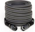FITT Force Pro Water Hose, Lightweight Ultra Flexible Durable Kink-Free Heavy-Duty Commercial Grade Flat Garden Hose, Grey and Blue, 50-Feet x 5/8-Inch