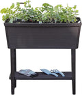 14.5in x 32.25in x 31.12in Raised Planter Box - USA Made - 15.7 Gallon Elevated Patio Garden Bed with Drainage Plug, Brown
