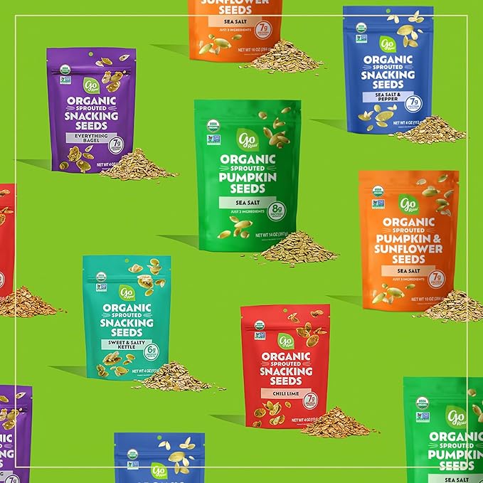 Go Raw , Sprouted Pumpkin and Sunflower Seed Mix| Keto | Vegan | Gluten Free Snacks | Organic | Superfood (Packaging May Vary), 14 oz(Single) (71450-64157), .0 Oz, Unsalted Mix 1 Pound 16.0 Ounce